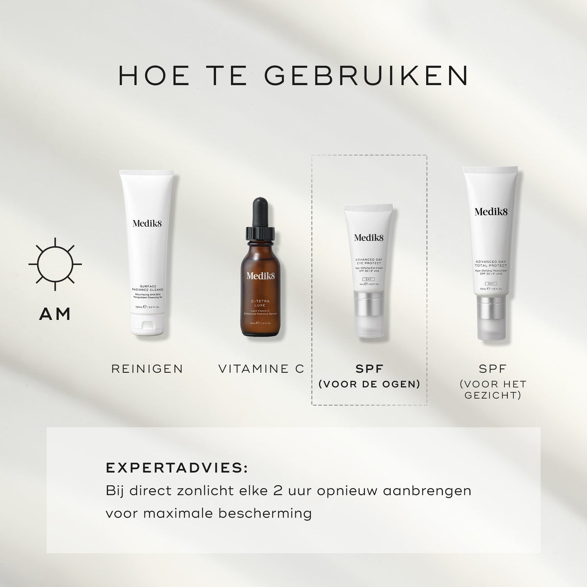 Medik8 Advanced Day Eye Protect 15ml layering-gids