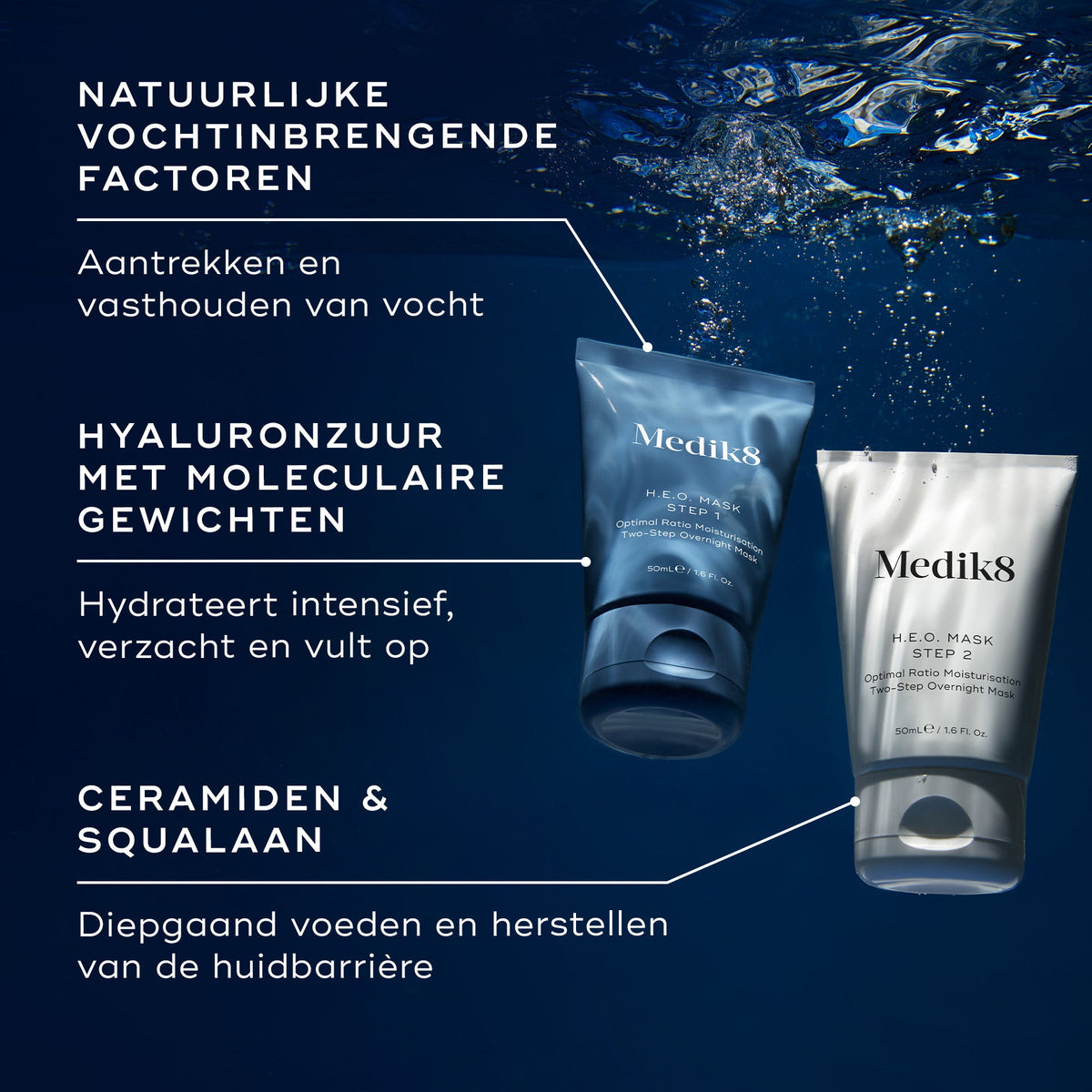 Medik8 H.E.O. Mask 2x 50ml ingredientes principales