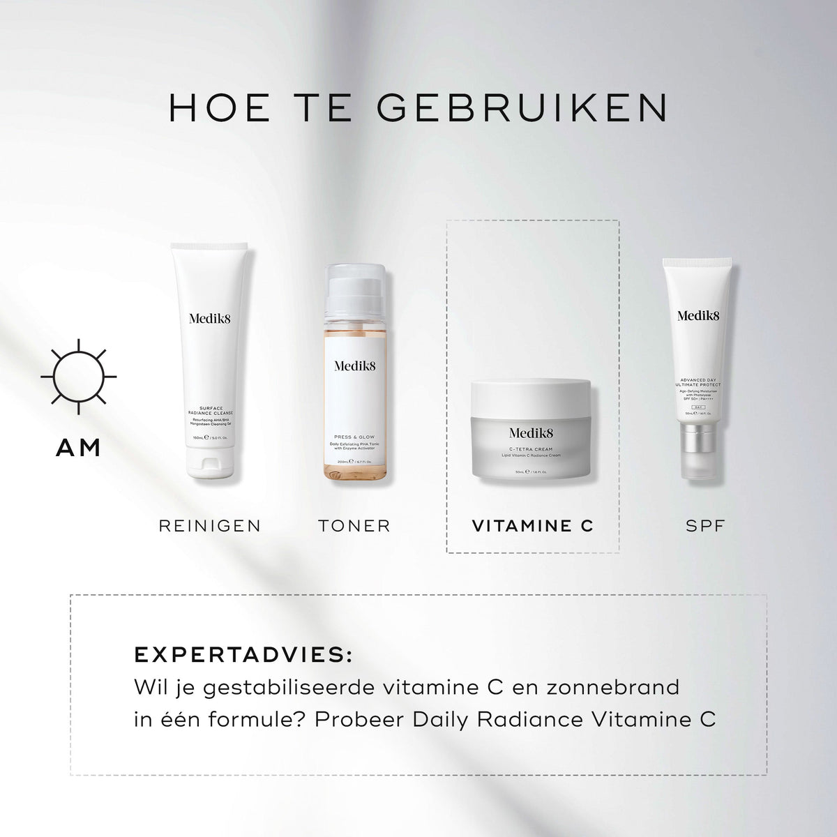 Medik8 C-Tetra Cream 50ml layering-gids
