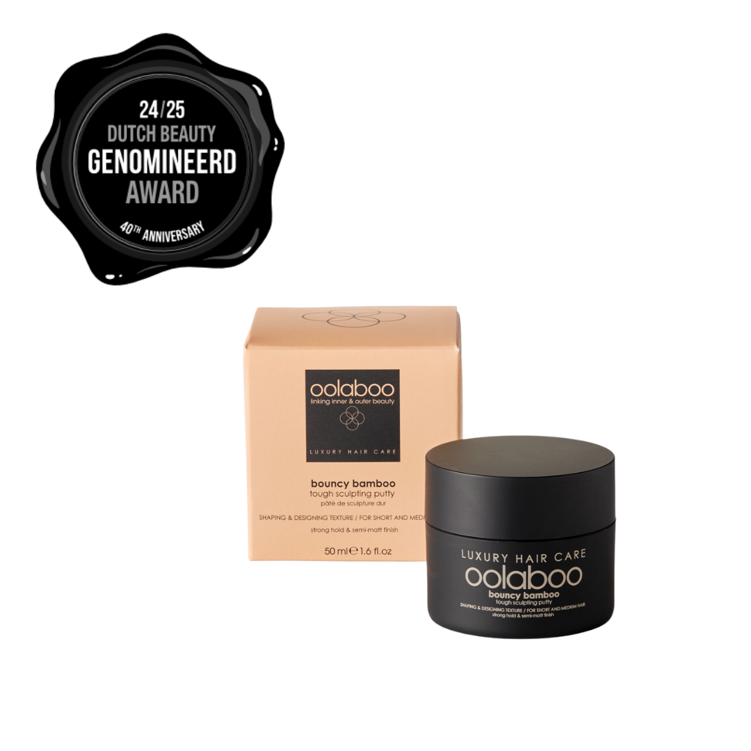 Oolaboo Bouncy Bamboo Tough Sculpting Putty tarro con caja y nominación al premio