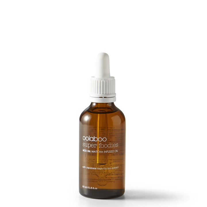 Oolaboo Super Foodies Matcha Infused Oil 50ml frasco con pipeta sin caja