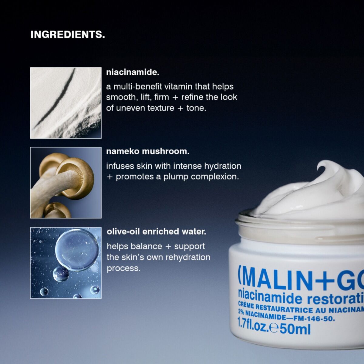 Niacinamide Restorative Cream 50ml | Malin+Goetz