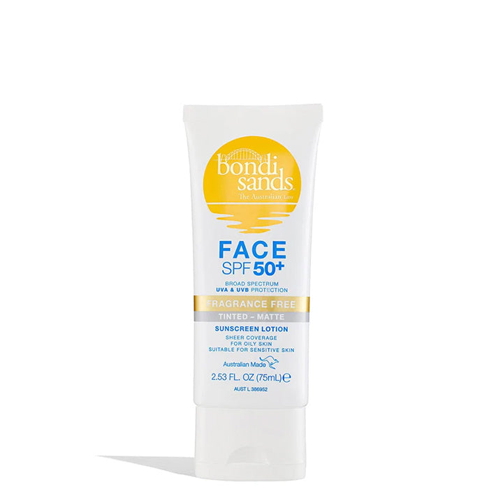 Bondi Sands Loción Facial Diaria Tinted-Matte SPF 50+ Sin Fragancia 75 ml