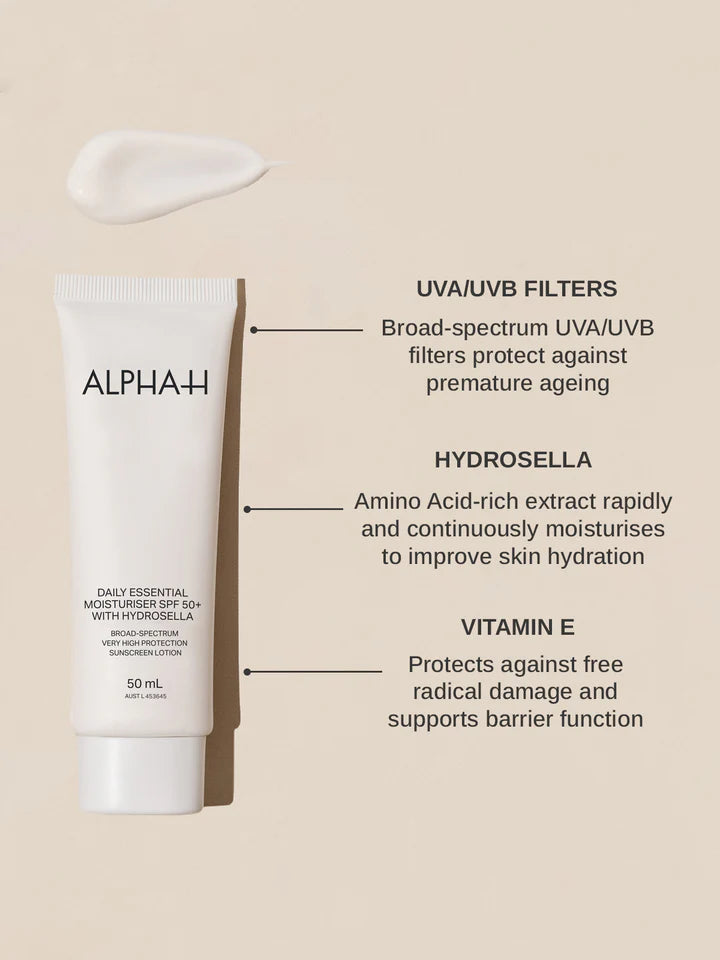 Daily Essential Moisturiser SPF50 - 50ml | Alpha-H