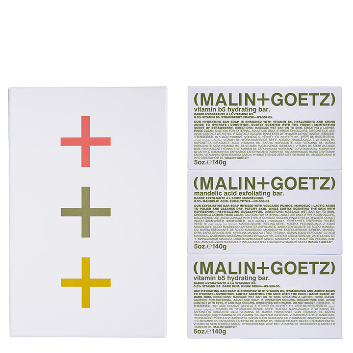 Malin+Goetz El trío de jabones corporales 3x 140g