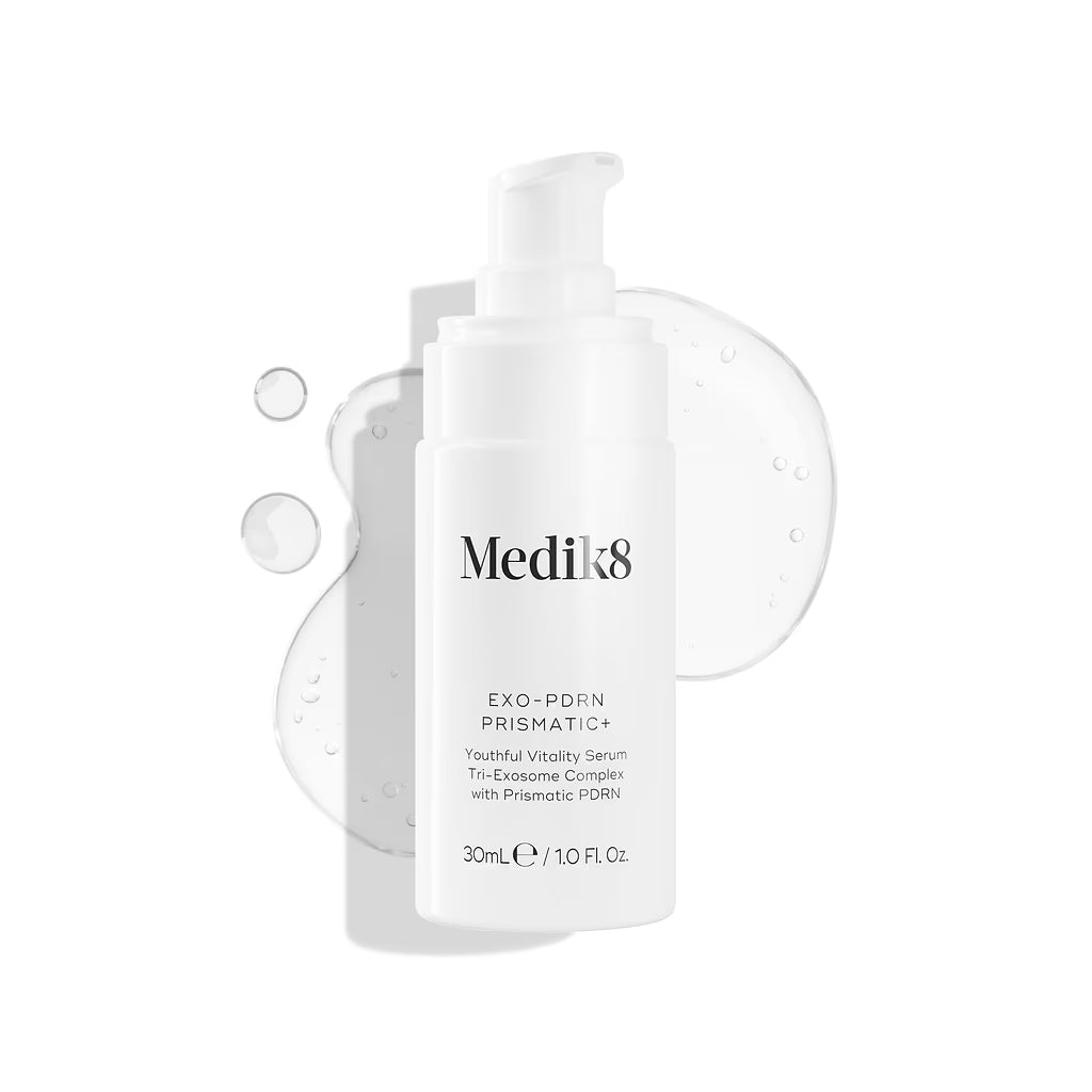 Medik8 Exo-PDRN Prismatic+ 30ml frasco con textura