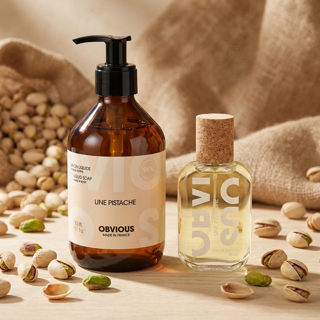 Obvious Parfums Une Pistache eau de parfum en douchegel sfeer