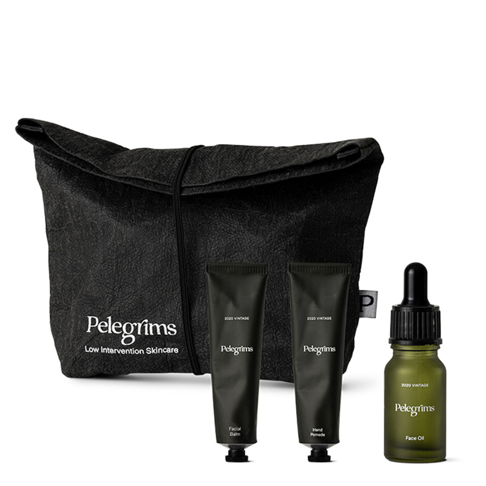 Pelegrims Set de Exploración (Bálsamo Facial, Aceite Facial, Pomada de Manos) 3x10ml