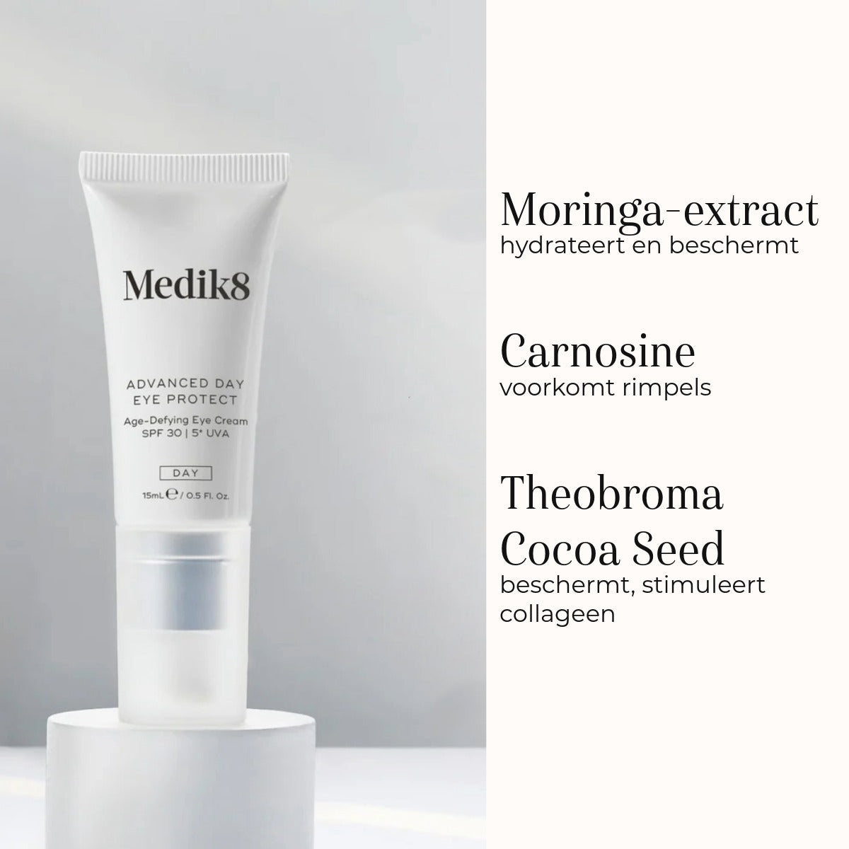 Medik8 Advanced Day Eye Protect 15ml ingredientes moringa y carnosina