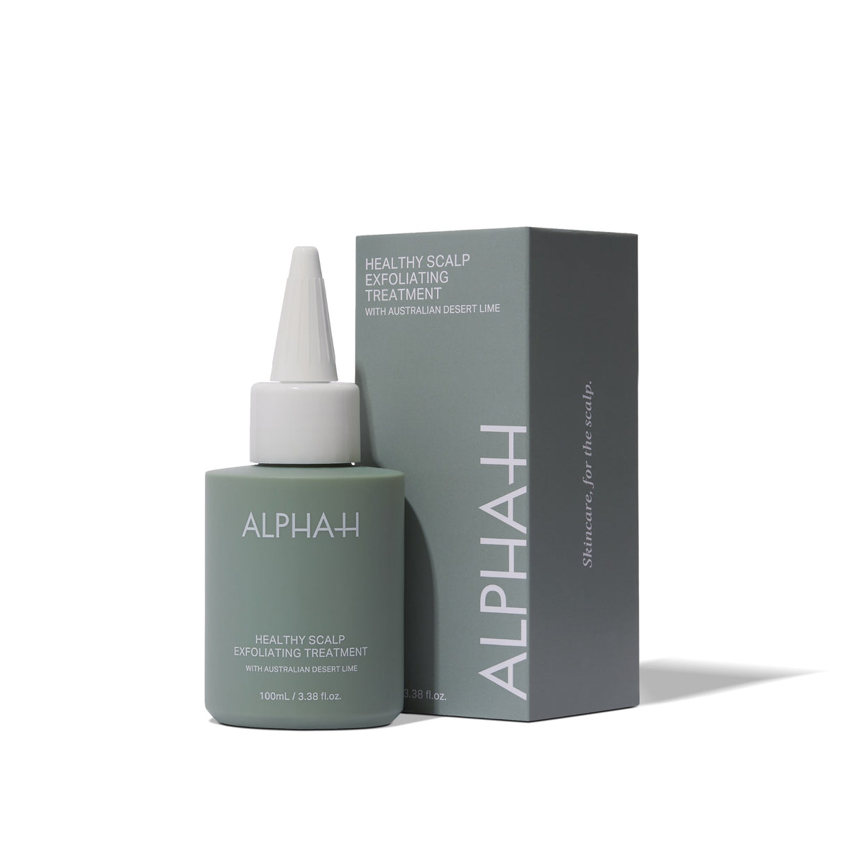 Alpha-H Healthy Scalp Exfoliating Treatment frasco con caja