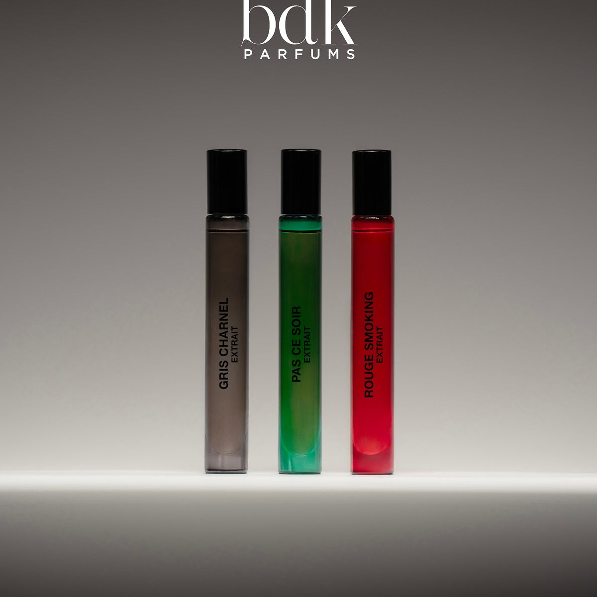 BDK Parfums Collection Extraits Set drie flacons in studio