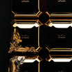 BDK Parfums Velvet Tonka Extrait tapones dorados desde arriba con pan de oro
