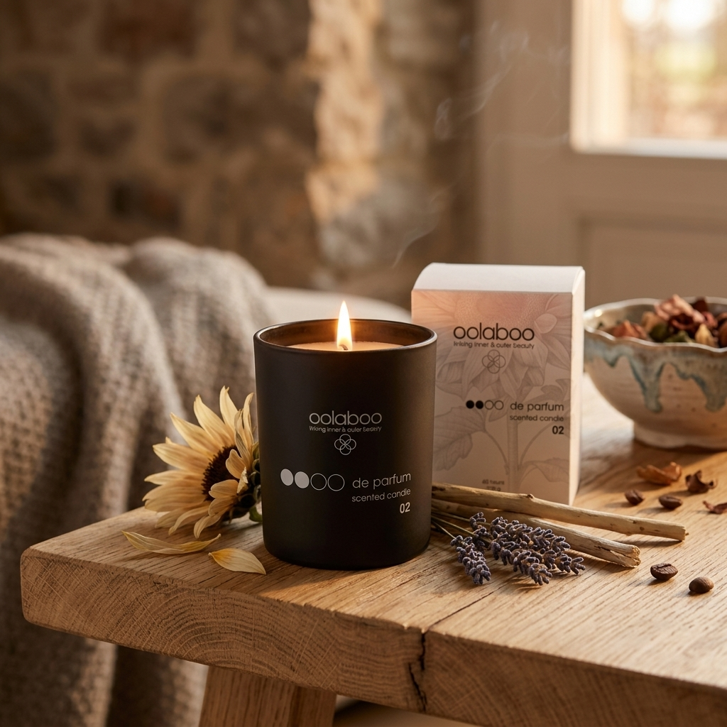Oolaboo OOOO de Parfum Scented Candle Sandalwood 220gr sfeer