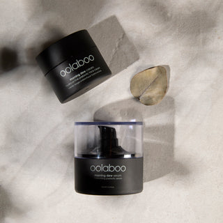 Oolaboo Morning Dew Prebiotic Serum naast Morning Dew Face Cream