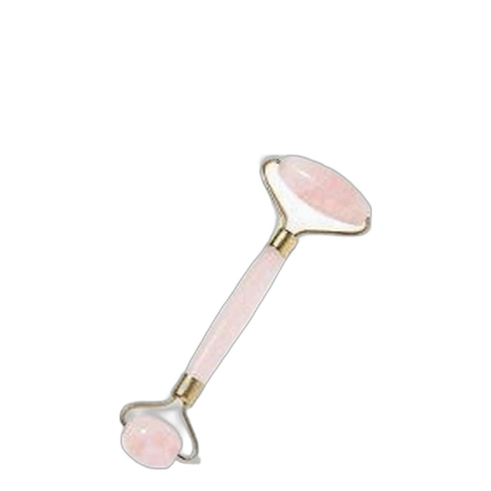 Oolaboo Rosé Quartz Beauty Roller In Luxury Black Pouch 8 x 20 cm