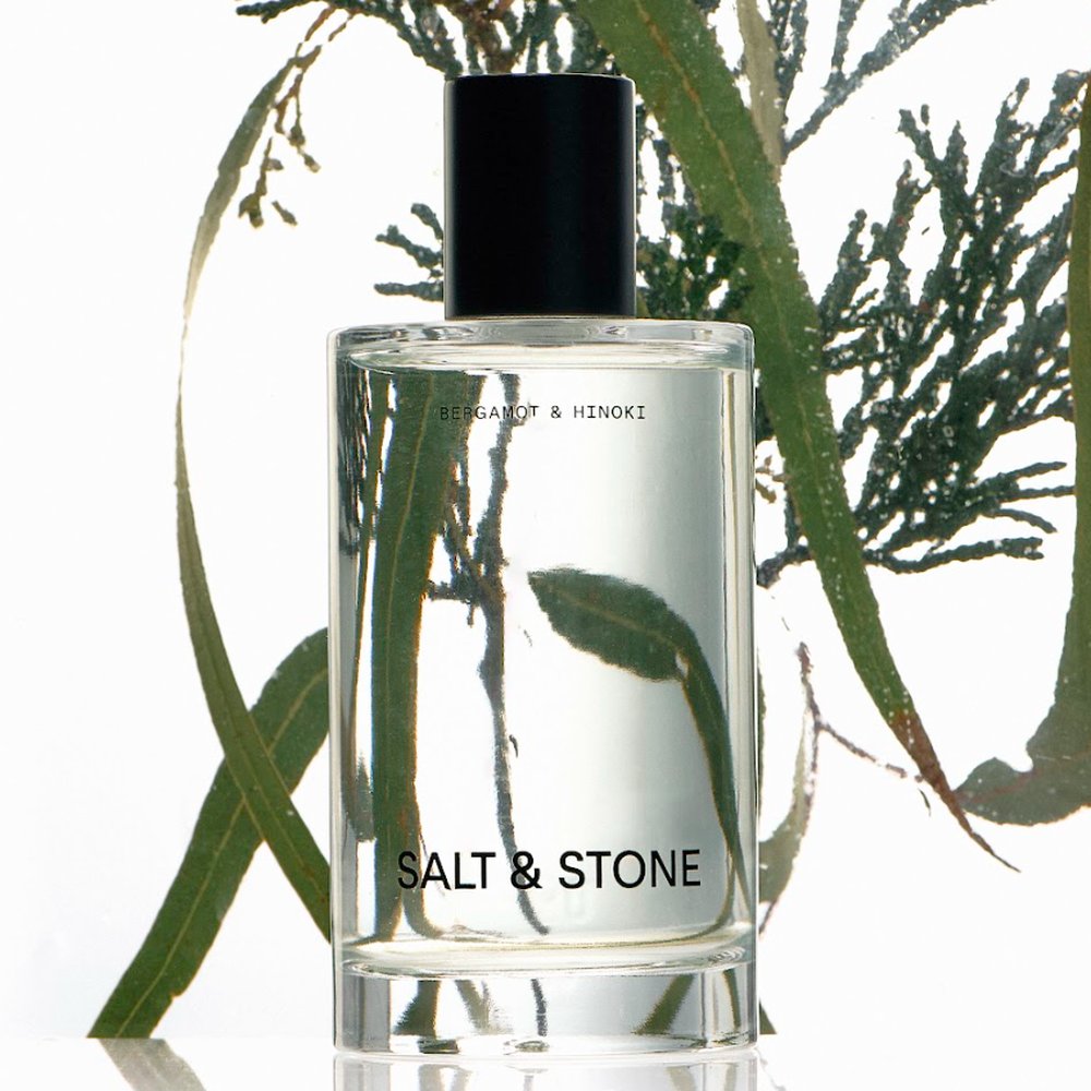 Salt & Stone Body Mist Bergamot & Hinoki 100ml flacon met cipres